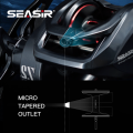 SEASIR MERCURY Reel Pancing Baitcasting, Kiri/Kanan BC Reels, Rasio Gir 7,2:1 Sistem Rem Magnetik 10 Tingkat, Bantalan Bola 5+1, Gagang Daya Pegangan Karet, Tarikan Maksimum 8kg dengan 8pcs Magnet Drag Clicker #RyobiSeasir. 