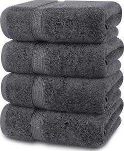 BEDBEE Hotel Towels 70x140cm & 40x72 Hotel Grade 100% Cotton Ultra Pulfy 600GSM Airbnb Resort Spa Towel