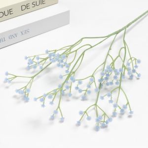 1Bouquet 4 Forks Babies Breath Artificial Flowers Wedding Party Home Decoration Plastic Fake Gypsophila DIY Brides Floral Bouquets Handmade Simulation Flower Bouquet