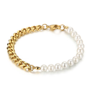 🔥🔥Roman Holiday Design Sense Semi Pearl Bracelet Women Simple Bracelet Ins Style Trendy Bracelet