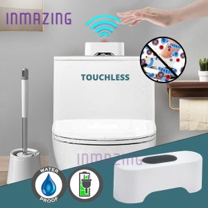 Inmazing Automatic Toilet Flush Button Touchless Flusher Infrared Auto Sensor Switch Flushing Kit Smart Modern Hygiene Washroom Bathroom