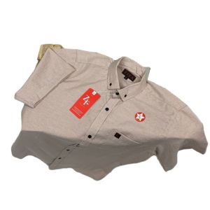 Baju Kemeja Hem Polos Pria Lengan Pendek Formal Kerja Kasual Katun