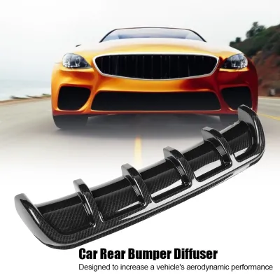 LUCKDANO Fin Diffuser Black Universal Car Rear Bumper Fin Spoiler Diffuser for Most Vehicles - Enhance Aerodynamic Performance (Glossy Black)