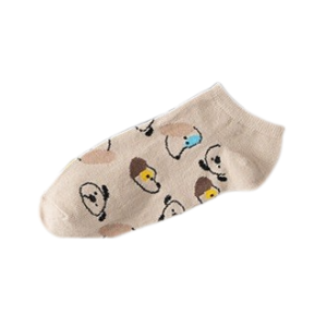 DRKS98 Kaos Kaki Pendek Ankle Socks Ala Korea Semata Kaki Polos Rajut Motif Bunga