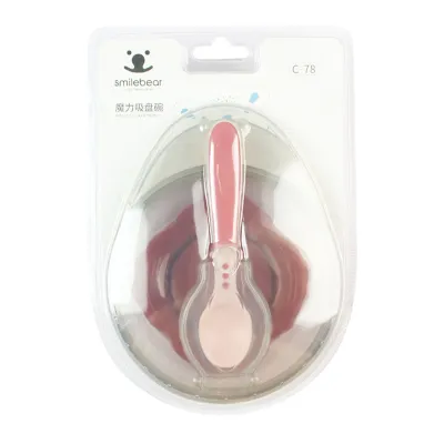 HamshMoc Baby Suction Bowl and Spoon Set 180ml Food Grade Silicone Learning Feeding Dish with Lid Anti Slip Base BPA Free Infant Toddler Tableware