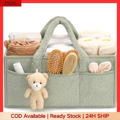 【Fast Delivery | Local Stock】 Felt Baby Diaper Caddy Organizer Bag Baby Diaper Bag Baby Shower Gift Nursery Storage Basket