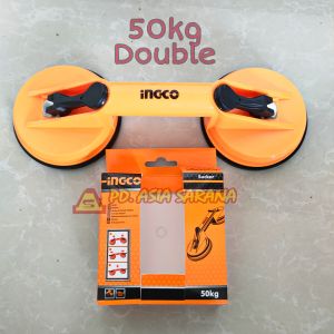 Suction Lifter Glass Sucker 2 Cup Double Kaki INGCO HSU025001 Kop Kaca