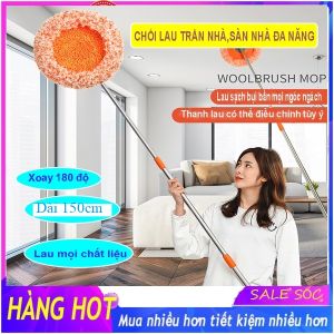 Bộ lau nhà tự vắt thông minh xoay 360 độ Cây lau nhà tự vắt tiện lợi kèm thùng