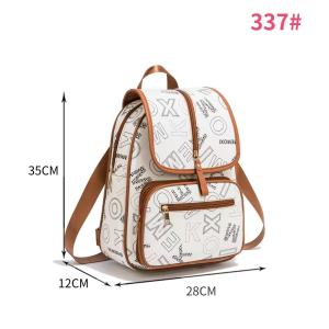 WENKEN BAGS#8336 Women`s 13inches backpack designed w/ three zippered compartments multiple pockets for organization.