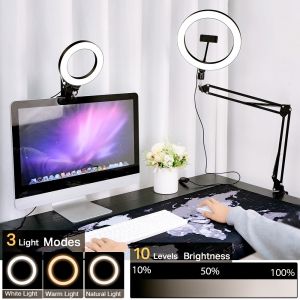 ✅100% Original UME Selfie Ring Light Photo Studio Photography Dimmable W/ Clip stand