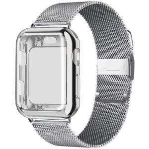 Milanese Watch Band+Case For Apple Watch 10 Ultra 2/1 49mm 46mm 42mm 45mm 41mm 40mm 44mm 38mm Stainless Steel Strap Bracelet for iwatch Series Ultra 10 9 8 7 6 SE 5 4 3 2 1