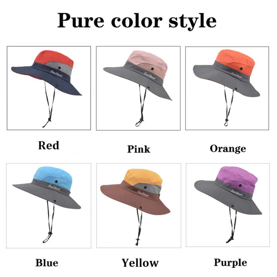 Sun Hat summer ponytail with uv protection outdoor Foldable