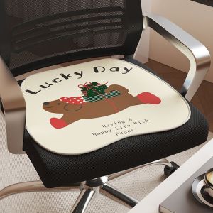 【Blees】เบาะรองนั่ง เย็นสบาย ผ้าลายสุนัข ขนาด 40x40 ซม. ป้องกันการลื่น น่ารักสุดๆ