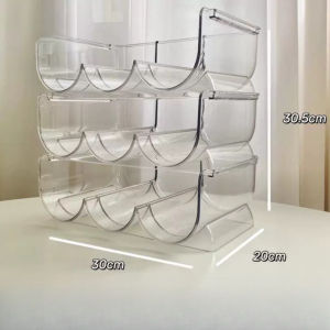 Nestoria ที่วางขวดน้ำ ที่วางขวดไวน์ วางซ้อนกันได้ มี3ช่อง  พลาสติก ช่องใส่ขวดน้ำ ที่จัดระเบียบไวน์และขวดน้ำ