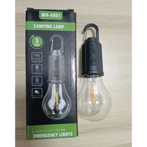 Tungsten Camping Light Bulb with Hook Lighting Lantern Type-C Charging Waterproof Outdoor Lamp for Hiking Fishing  Hook For Hanging