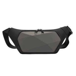Mens Hard Polyhedral Water Resistant Material Chest Waist Bag Men Beg Lelaki Beg Pinggang Lelaki Men Bag (WP-035)