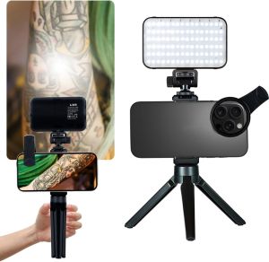 Tattoo Light 96 Tattoo Vision Light with 52mm Polarizing CPL Adjustable Brightness 360 ° Rotatable Clip for Video Calls Tattoo Lighting & Reflective Removal