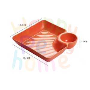 Happy Pet Home 19 จาน จานใส่เฟรนฟราย จานใส่เกี้ยว พร้อมช่องใส่น้ำจิ้ม จานใส่อาหาร จานใส่ผลไม้