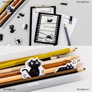 [COD] Springhooe 45Pcs Black Cat Theme Stickers Decoration Kawaii Cute Cats Stickers Self-adhesive Scrapbooking Stickers For Laptop Planners