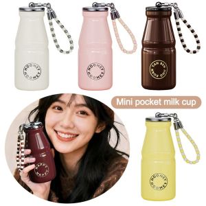 UTOPUS Stainless Steel Insulated Cup Anti-slip Handheld Coffee Mug Mini Leak-proof Pocket Milk Cup for Women Girls
