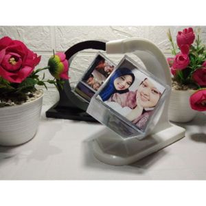 Frame foto magnet kubus kotak kado custom hadiah wedding birthday party