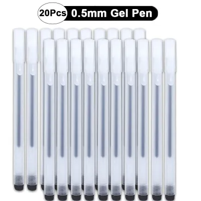 Ballpen Whosale 10/20/50/100Pcs Ballpen Set Gel Pen MUJI Pen Black Ball Pen With Refills 0.5mm Sign Pen