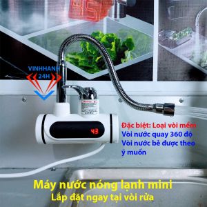 Bình nóng lạnh mini Bình đun nước hoả tốc Vòi nóng lạnh siêu tốc Vòi Nóng Lạnh Trực Tiếp Hỏa Tốc không phải lo mùa đông giá rét