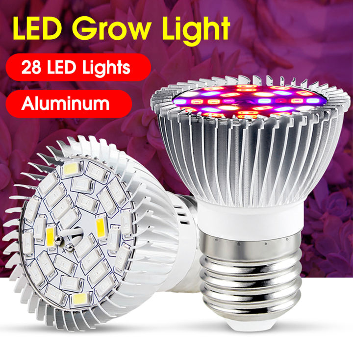 ★COD★LED Grow Light E27 Tanaman Tumbuh Lampu Cahaya 8/18/28W Lazada