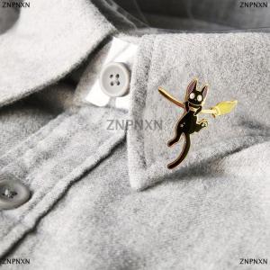 [COD] ZNPNXN Cartoon Cute Black Cat Enamel Metal Brooch Lapel Pin Fashion Bag Badge Accessoriess Gift For Kids Friends