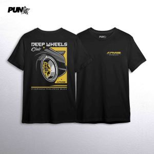 [GRAPHIC TEE] Tshirt DEEP WHEELS CLUB Custom Design By Punkwheels (XS-5XL)BLACK