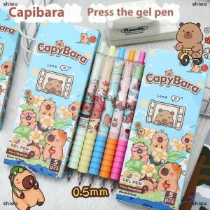 [COD] shiou 5 10pcs dễ thương phim hoạt hình capybara Gel bút Kawaii bút thiết lập nhanh chóng làm khô bút nạp bút thiết lập văn phòng phẩm trường học văn phòng phẩm Nguồn cung cấp