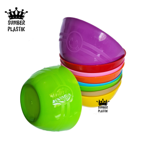 Mangkok Plastik Berkualitas LUSINAN 12pcs: Mangkok Makan & Mangkok KUAH Emotion 14cm