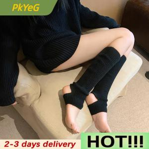 PkYeG Y2k Winter Leg Warmers Fluffy Goth Accessories Gothic Lolita Knit Long Socks Women Legs Warmers Lady Sock Gothic Stylish Legging