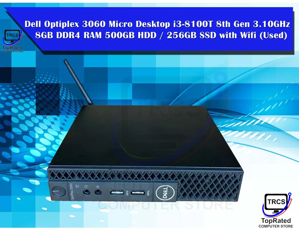 Mini PC Dell OptiPlex 3060 Tiny - I5-8500T, 8Go RAM, 256Go SSD, W11 Pro, WiFi