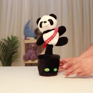 Panda Động Vật Điện Xoay Bé Học Nói Lặp Lại Ca Hát Nhảy Múa Thu Âm Đồ Chơi Sang Trọng Quà Tặng Dễ Thương