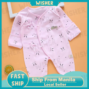 Newborn Bodysuit Baby Cartoon Cotton Pajamas Baby Comfortable Breathable Onesie Suitable for 0-3 Months