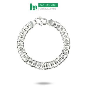 Lắc Tay Nam Kiểu Móc Xích Đơn Giản Bạc Hiểu Minh LTN012