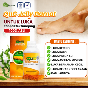 QnC Jelly Gamat Vitamin atasi Luka Kering dan Basah Luka Pasca Operasi SC dan lainnya - Ekstrak Teripang/Gamat Emas Asli 100% 300ml