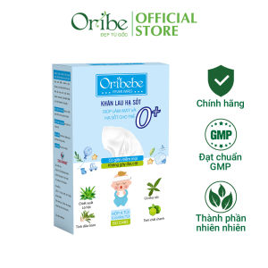 Khăn lau hạ sốt cho bé Oribebe hạ nhiệt giảm sốt an toàn cho bé từ thiên nhiên