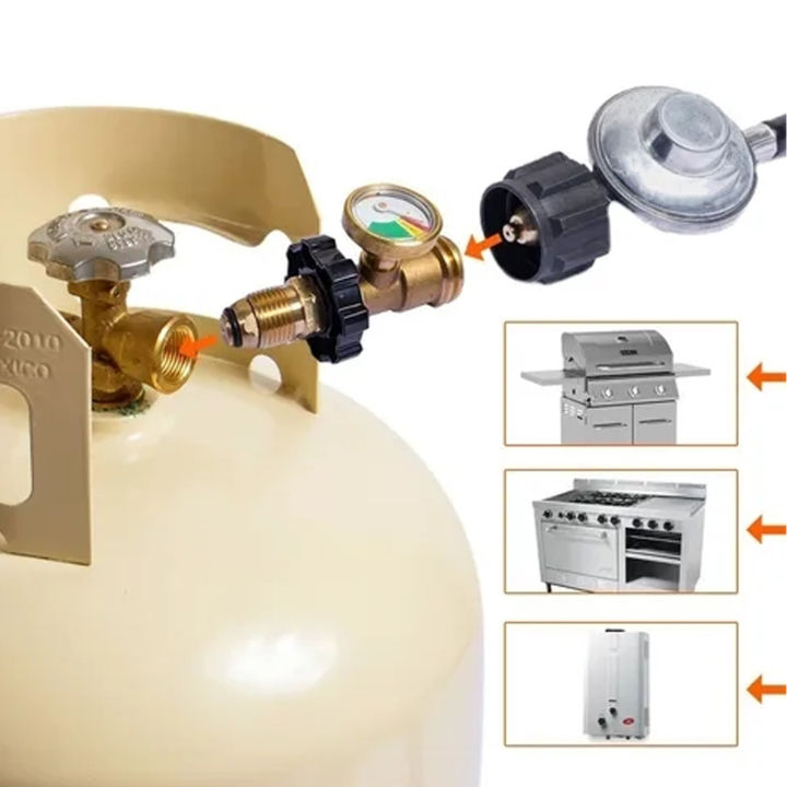 Propane Tank Adapter Propane Tank Gas Gauge Leakage Detector Color ...