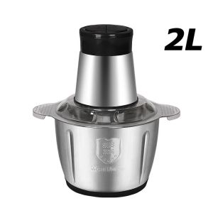 เครื่องปั่นหมู 1000W เครื่องปั่นพริก ความจุ2/5 ลิตร4ใบมีด ทำสะอาดง่าย เครื่องบดเนื้อไฟฟ้า เครื่องผสมอาหาร