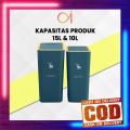 AI-C958 Tong Sampah Plastik Tertutup / Tempat Sampah Plastik Serbaguna dengan Klik Otomatis. 