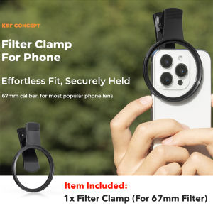 K&F Universal Cip-On Phone Filter Clamp + 67mm Screw-On Filter (CPL / ND2-32 / Black Mist 1/4)