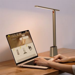 Baseus Desk Lamp Rechargeable Folding Eye Protect Dimmable Reading Light Home Office School Student Desk Smart LED 180 Degree Adjust Book Light Work Light
