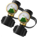 DOZYANT Propane Tank Gauge Level Indicator Leak Detector for 5lb-40lb Propane Tanks (2 Pack), Universal for BBQ Gas Grill, Cylinder, RV Camper, and More Appliances, Type 1 Connection. 