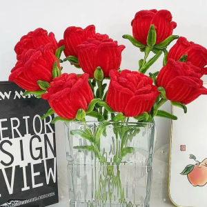 Set vật liệu tự làm 9 cành hoa bằng kẽm nhung handmade S0971 TẶNG LỌ NHỰA
