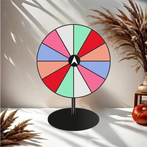 YAFEN 1Pcs Acrylic Color Roulette Wheel Tabletop Prize Wheel Dry Erase Spin Wheel Spinner Game Heavy Duty Editable Spin Wheel