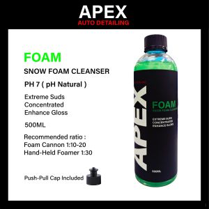 【APEX.Auto Detailing】Car Wash Snow Foam Cleanser / Wash & Wax Shampoo 500ML