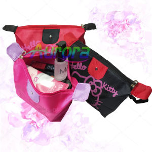 Tas Kosmetik Hello Kitty Sablon - Dompet Make Up Hello Kitty -Aurora Store (COD)