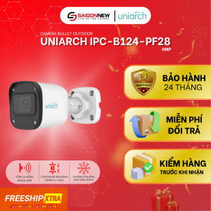 Camera IP thân trụ UNIARCH IPC-B124-PF28 4MP